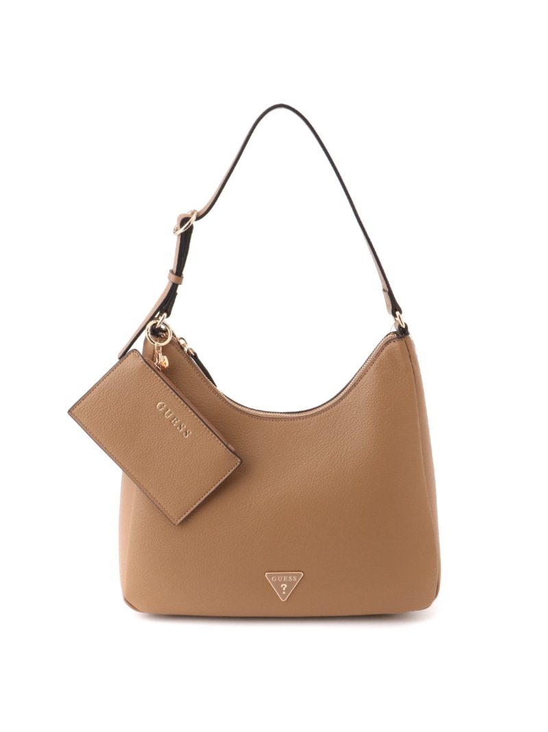 GUESS/(W)WELLS Shoulder Satchel ショルダーバッグ ハンドバック GUESS ゲス 御徒面子 ショルダーバッグ ベージュ 赤銅色 黒いこと【貨物輸送無料】[ Fashion]