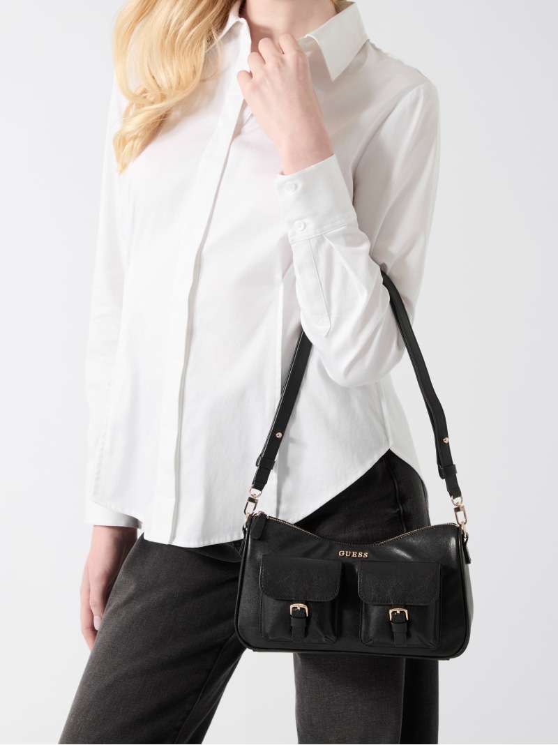 GUESS/(W)KASSIE Shoulder Bag ショルダーバッグ ハンドバッグ GUESS ゲス バッグ ショルダーバッグ ブラック【送料無料】[ Fashion] 10,926円