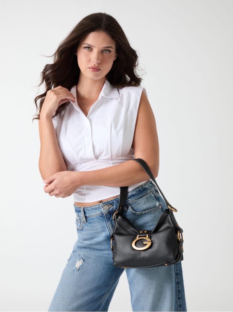 GUESS/(W)CAMDEN Mini Shoulder Bag ハンドバッグ GUESS ゲス バッグ ショルダーバッグ ブラック ブラウン【送料無料】[ Fashion]