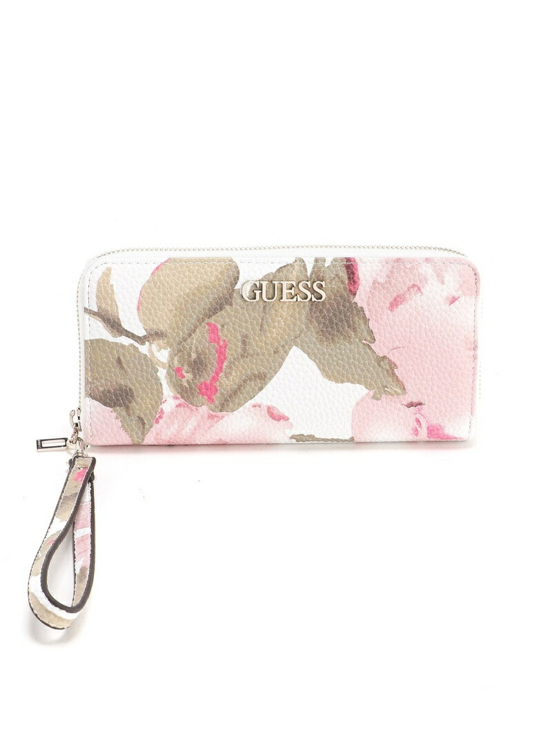 【楽天市場】(W)ALBY Large Zip Around Wallet GUESS ゲス 財布/小物 財布 ホワイト【送料無料