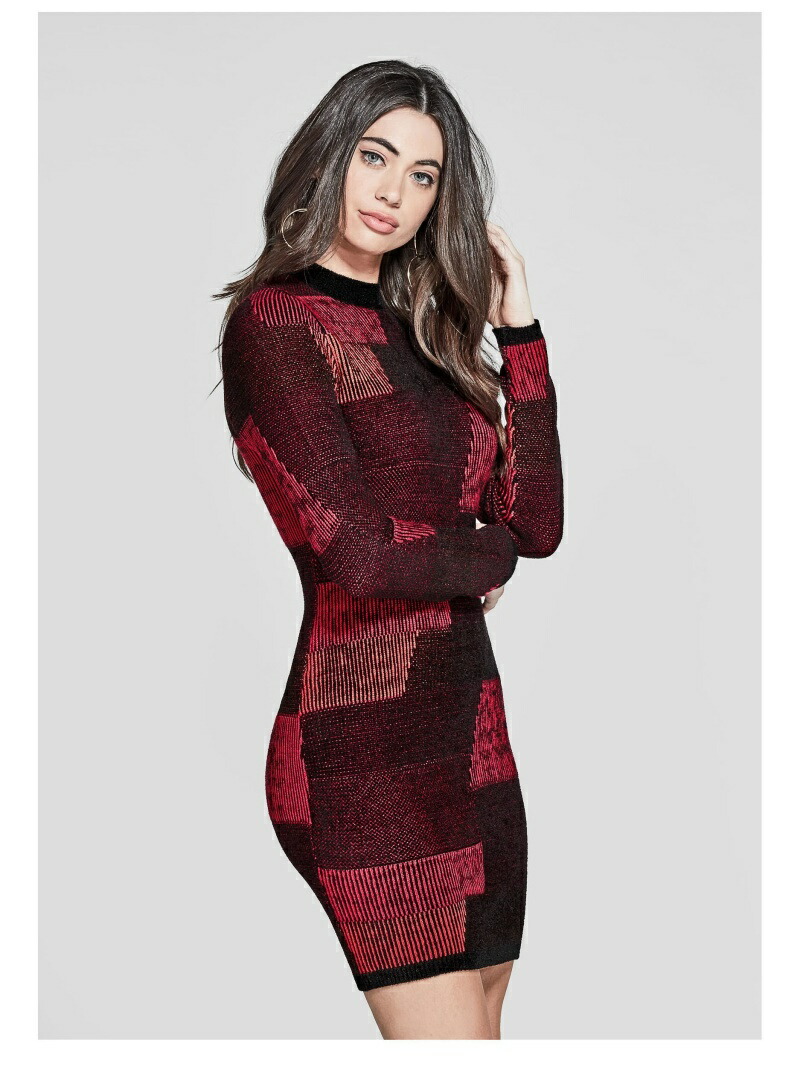 W Aubriella Sweater Dress Marciano ゲス ワンピース ニットワンピース レッド 送料無料 Rakuten Fashion Medfited Org