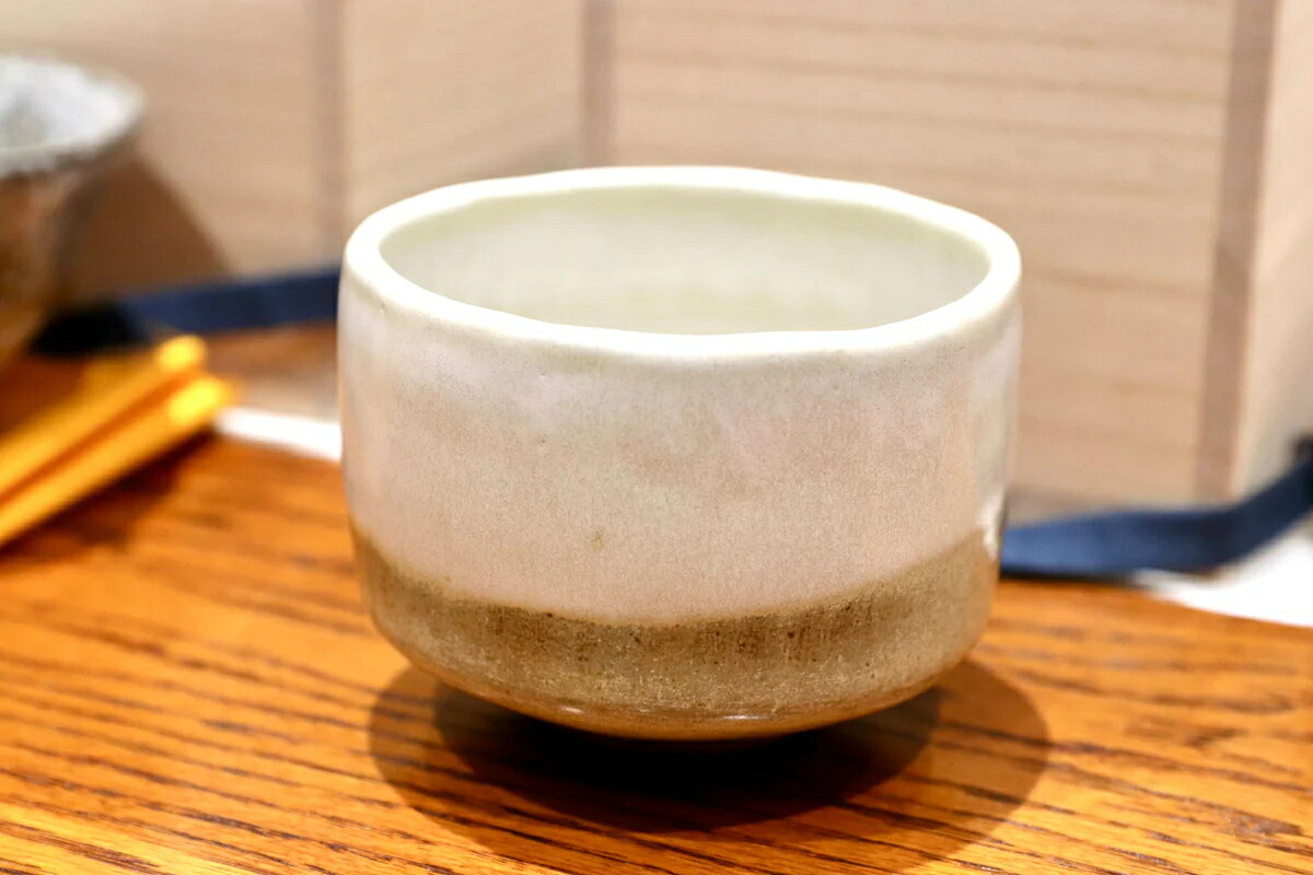 GMIO166 北村圭泉 圭泉窯 白釉茶碗 最高級 丹波焼 丹波篠山 陶磁器 未使用|Guide-Maker店