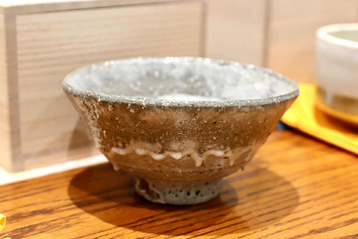 GMIO167 北村圭泉 圭泉窯 刷毛目茶碗 最高級 丹波焼 丹波篠山 陶磁器 未使用|Guide-Maker店