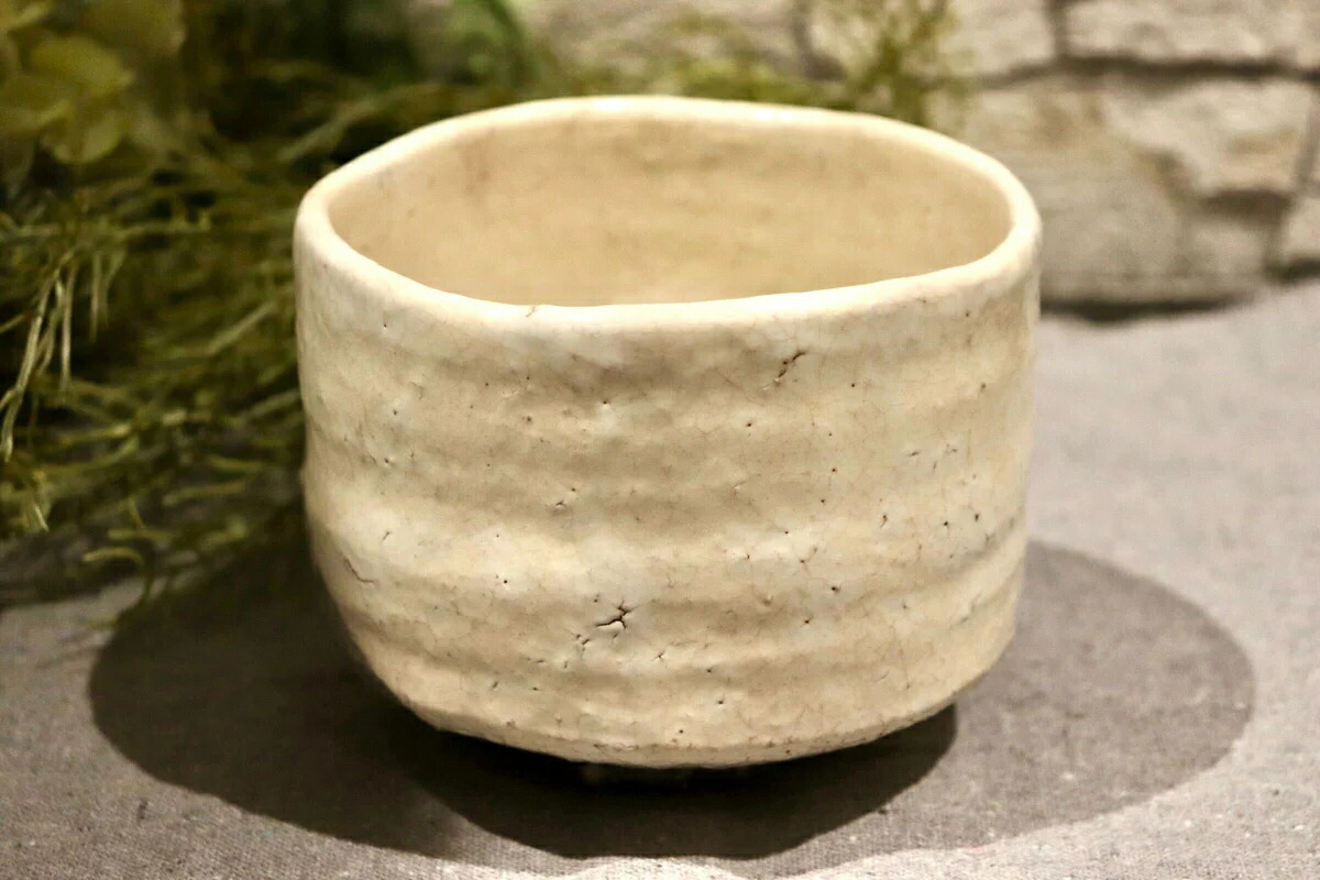GMIO249A 圭泉窯 粉引茶碗 陶器 茶器 茶碗 伝統工芸 丹波篠山 未使用|Guide-Maker店