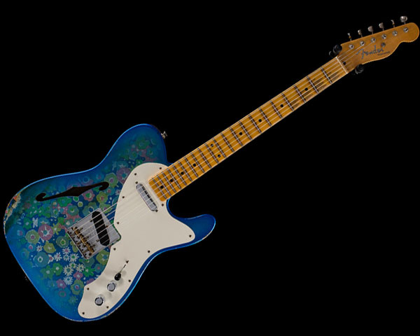 Fender Relic 17 エレキギター Thinline Online Blue Shop Telecaster Limited Custom ギター Limited 50s Flower Starrow Store 初回限定お試し価格