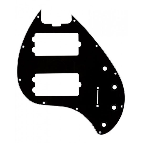 MUSICMAN（ミュージックマン）純正パーツ Pickguard for StingRay Special HH 5-String Bass Black（SKU：SRspec5_HH_PG）