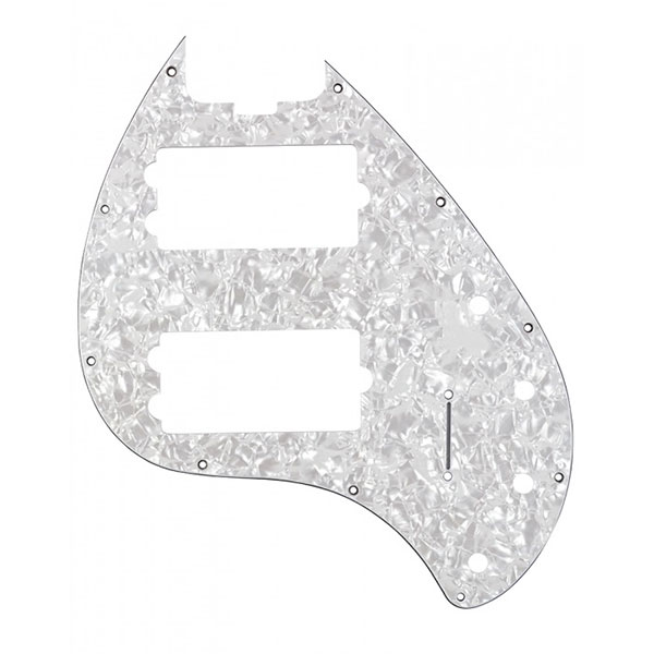 MUSICMAN（ミュージックマン）純正パーツ Pickguard for StingRay Special HH 5-String Bass White Pearloid（SKU：SRspec5_HH_PG）