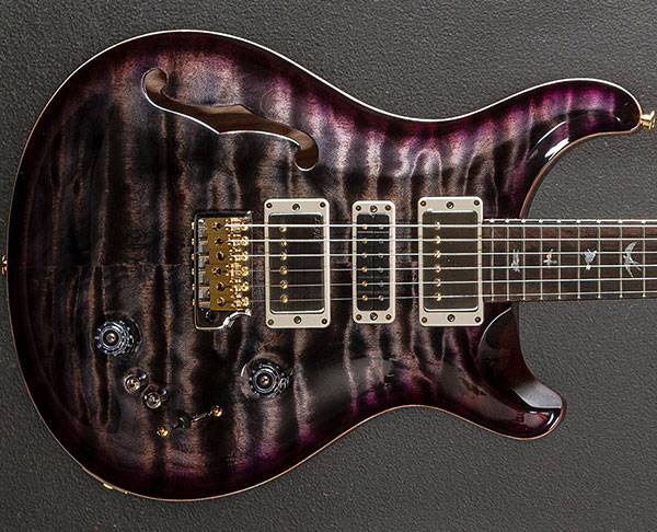 PRS（Paul Reed Smith）Special Semi-Hollow Wood Library 10 Top Quilt Stained Figured Maple Neck Charcoal Purple Burst 2024｜STARROW ONLINE STORE