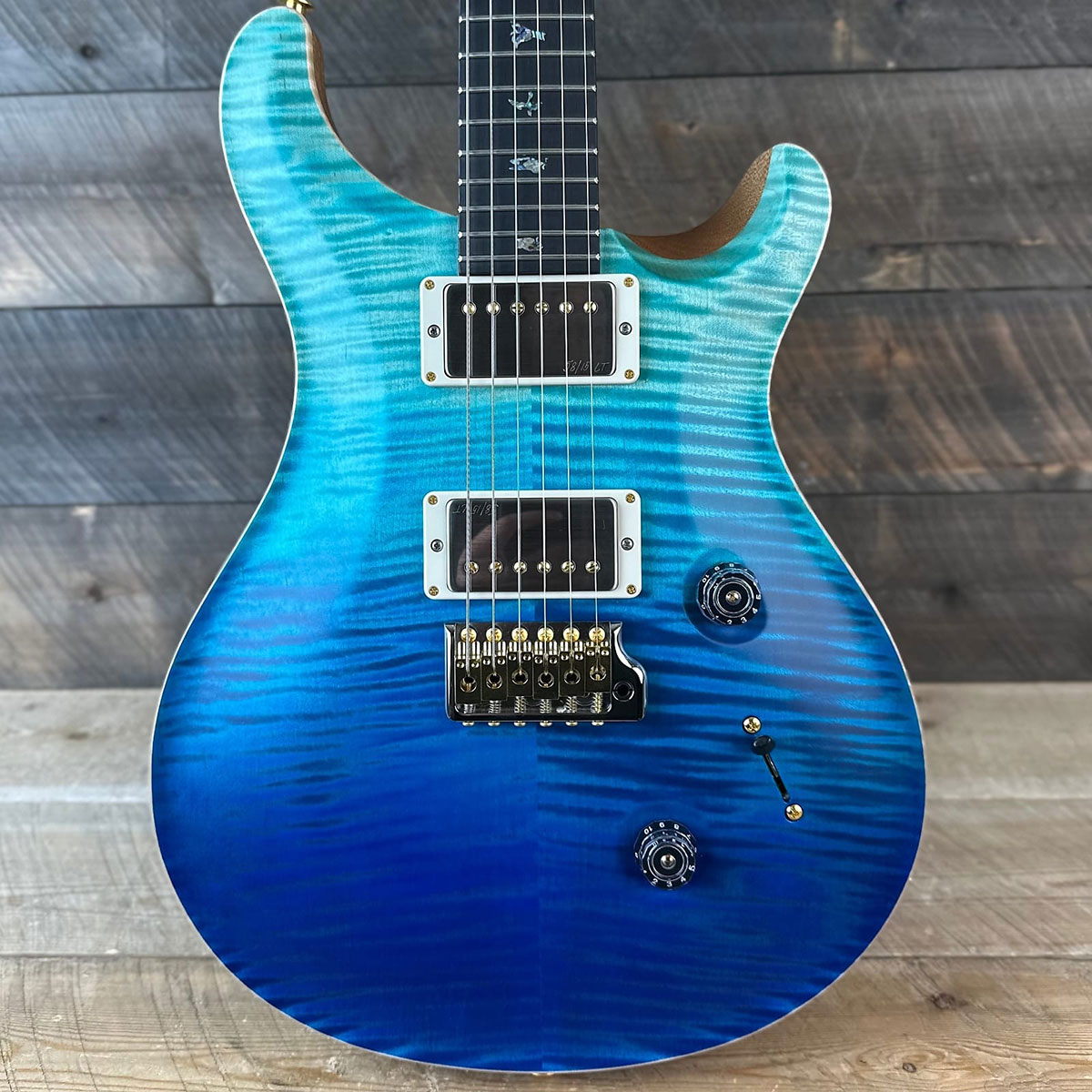PRS（Paul Reed Smith）Custom 24 Wood Library 10 Top Torrefied Flame Maple Neck Blue Fade Satin 2024