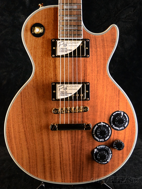 楽天市場 限定品 Epiphone Limited Edition Les Paul Custom Pro Koa Natural 新品 エピフォン Lp レスポールカスタム ナチュラル エレキギター Electric Guitar ギタープラネットonline