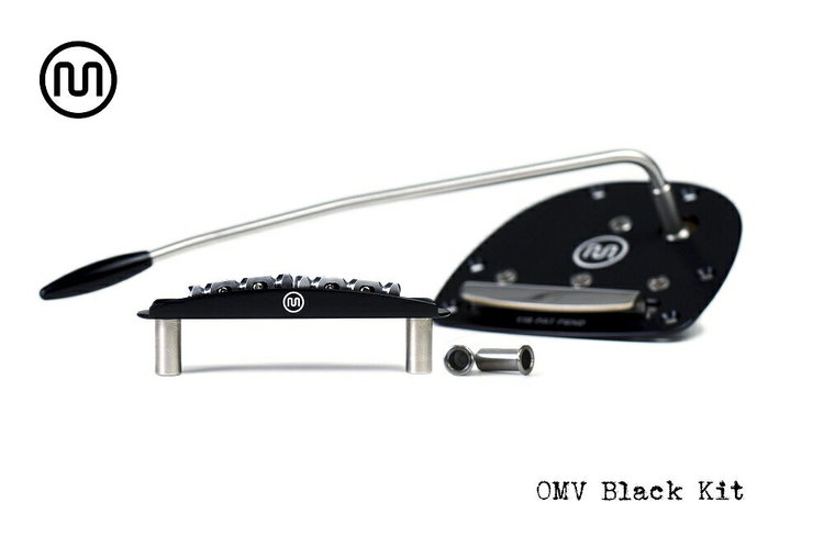 Mastery Bridge / Black Anodized AluminumStainless Steel Offset KIT -OMV Black- 新品 ジャスマスター、ジャガー、ムスタング、Bass VI、Jag-Stang用パーツ 《Mastery M1セット》[マスタリーブリッジ][ブリッジ][OMV-BLACK-KIT]｜ギタープラネット