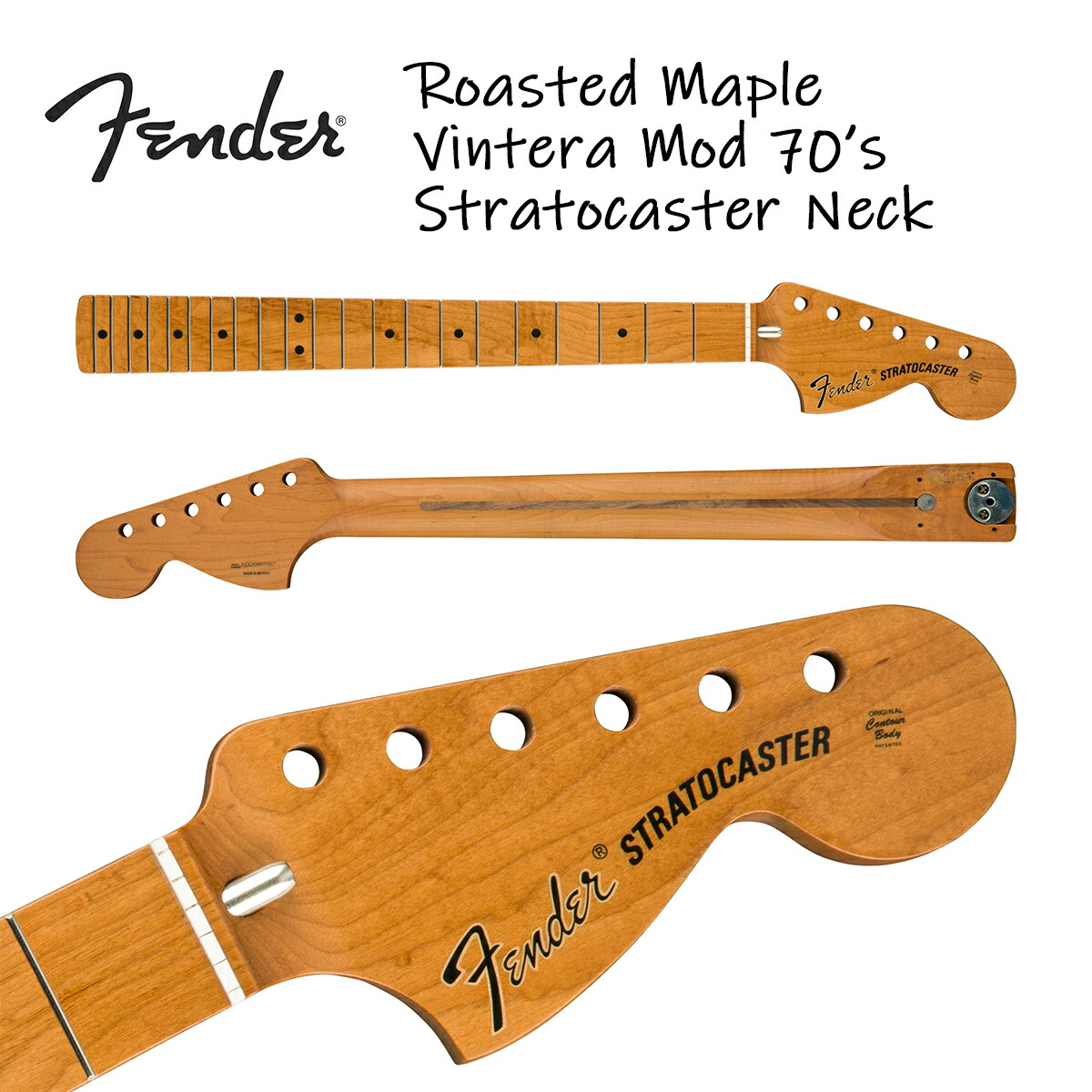 楽天市場】Fender Roasted Maple Vintera Mod 70's Stratocaster Neck