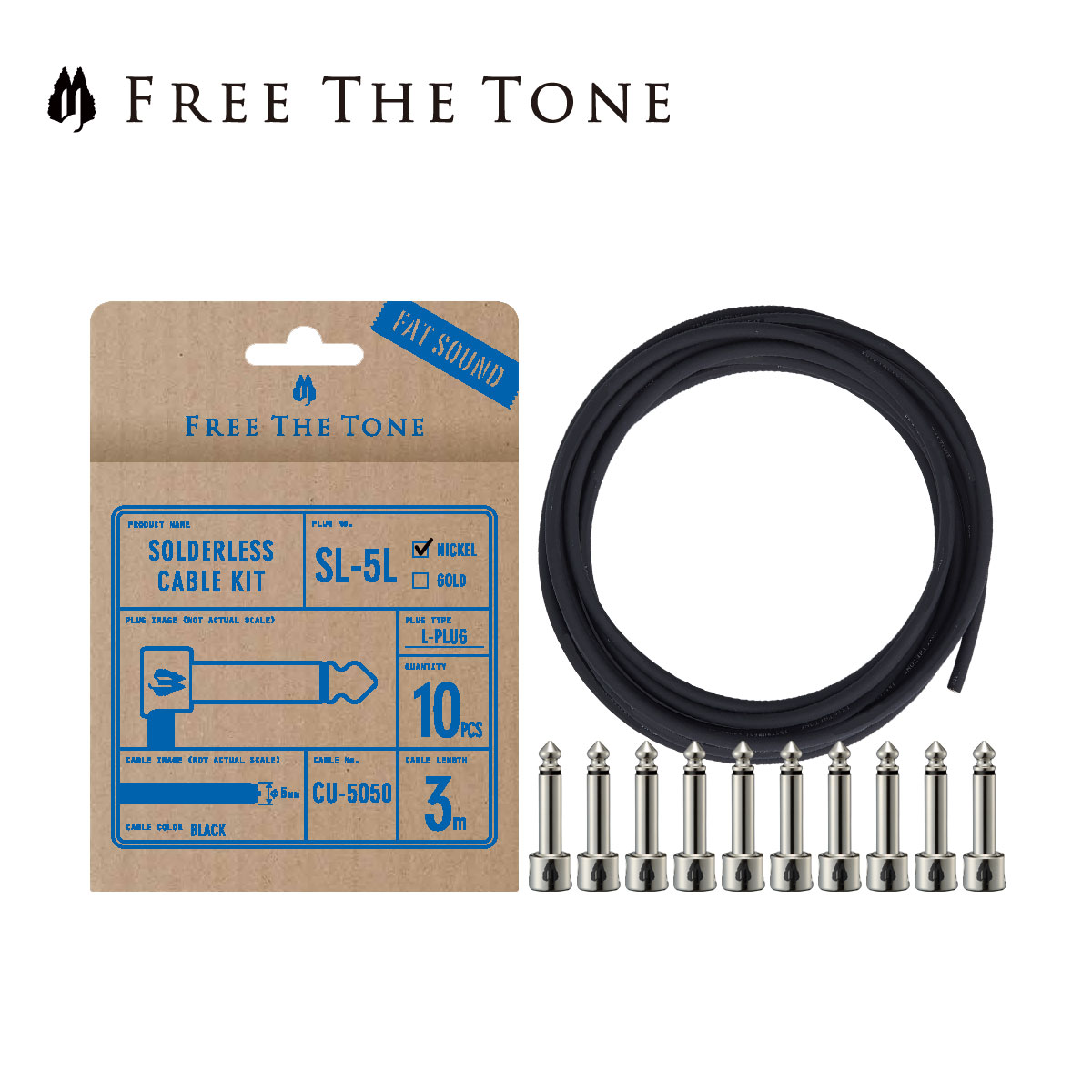 【楽天市場】Free The Tone SOLDERLESS CABLE SL-4＆CU-416 