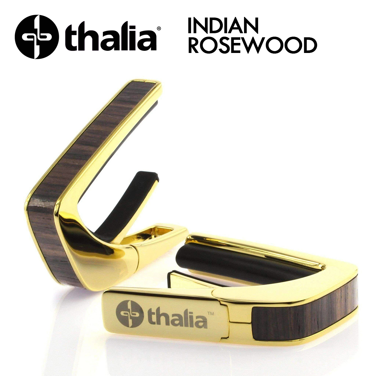 Thalia Capos Exotic Wood INDIAN ROSEWOOD -24K Gold- 新品 ギター用カポタスト[タリア][ローズウッド][ゴールド,金][Electric,Acoustic,Bass,Guitar]