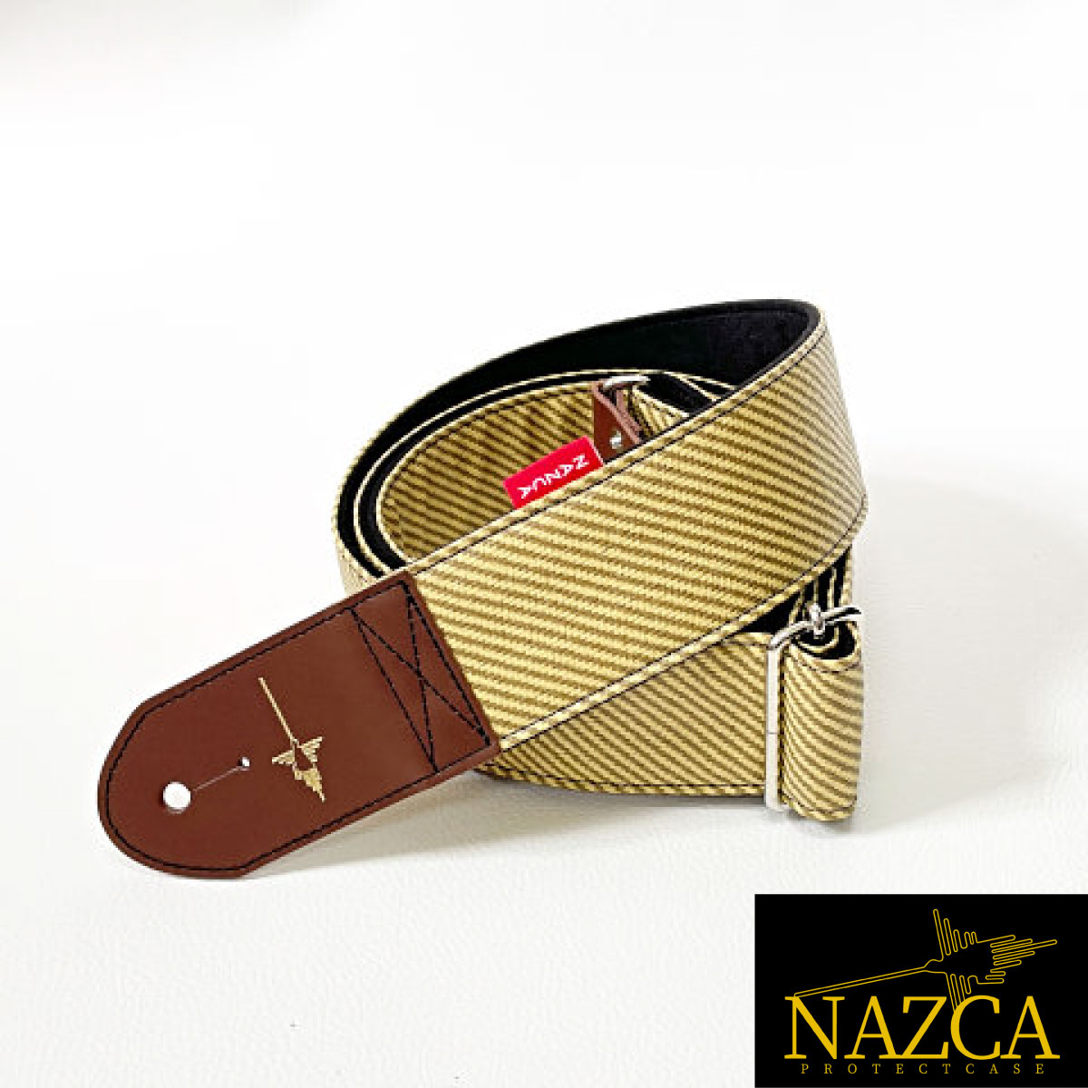 Nazca Strap Tweed 新品 ギター 土台趣旨ストラップ ナスカ 日本製 Guitar Strap Yellow ツイード 黄色であること 黄色であること Giroveloce It