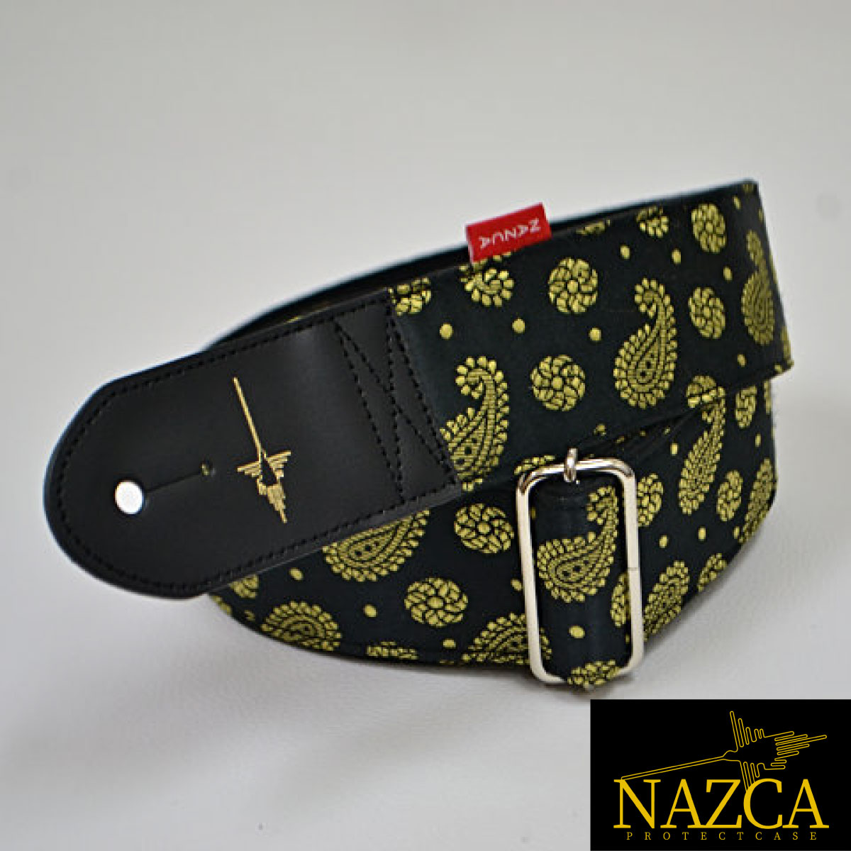 NAZCA STRAP Black Paisley 新品 ギター ベース用ストラップ ナスカ 日本製 Guitar Strap ブラック,黒  喜ばれる誕生日プレゼント