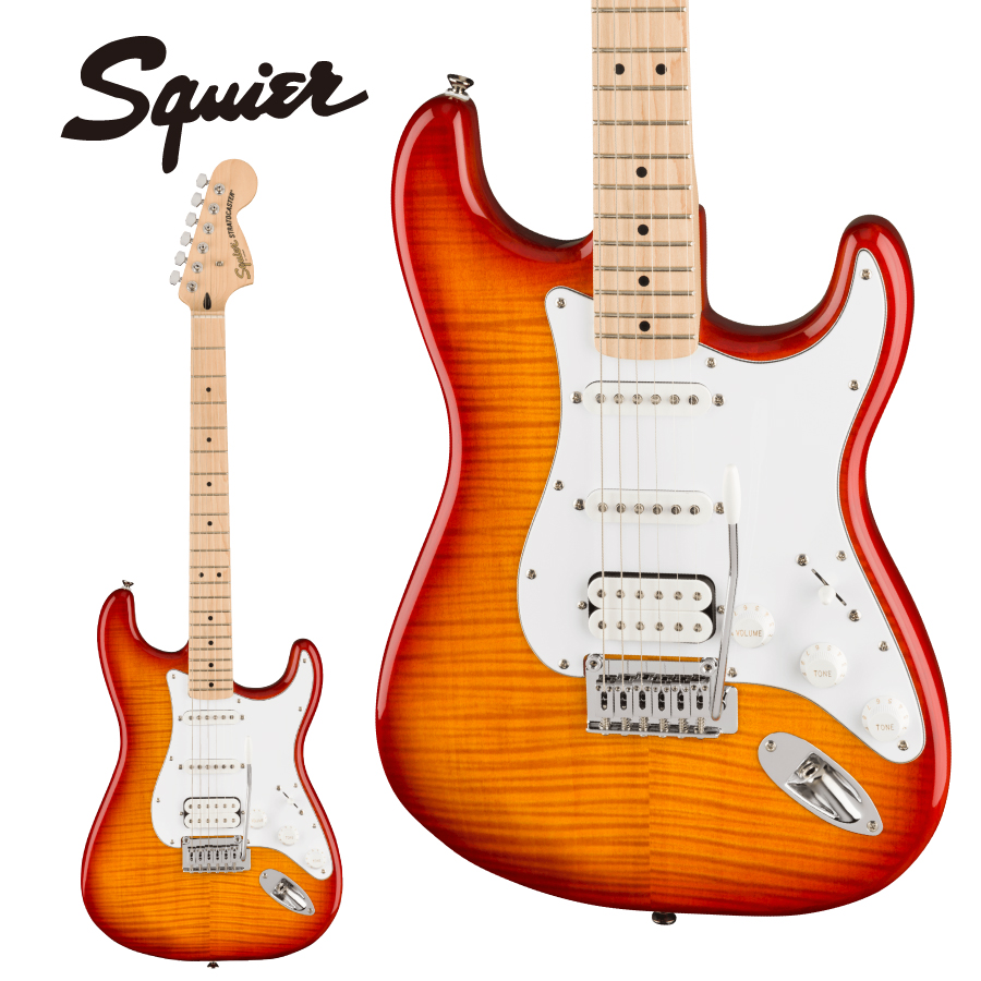 エレキギター Fender Squier スクワイヤー 赤 ストラトキャスター 