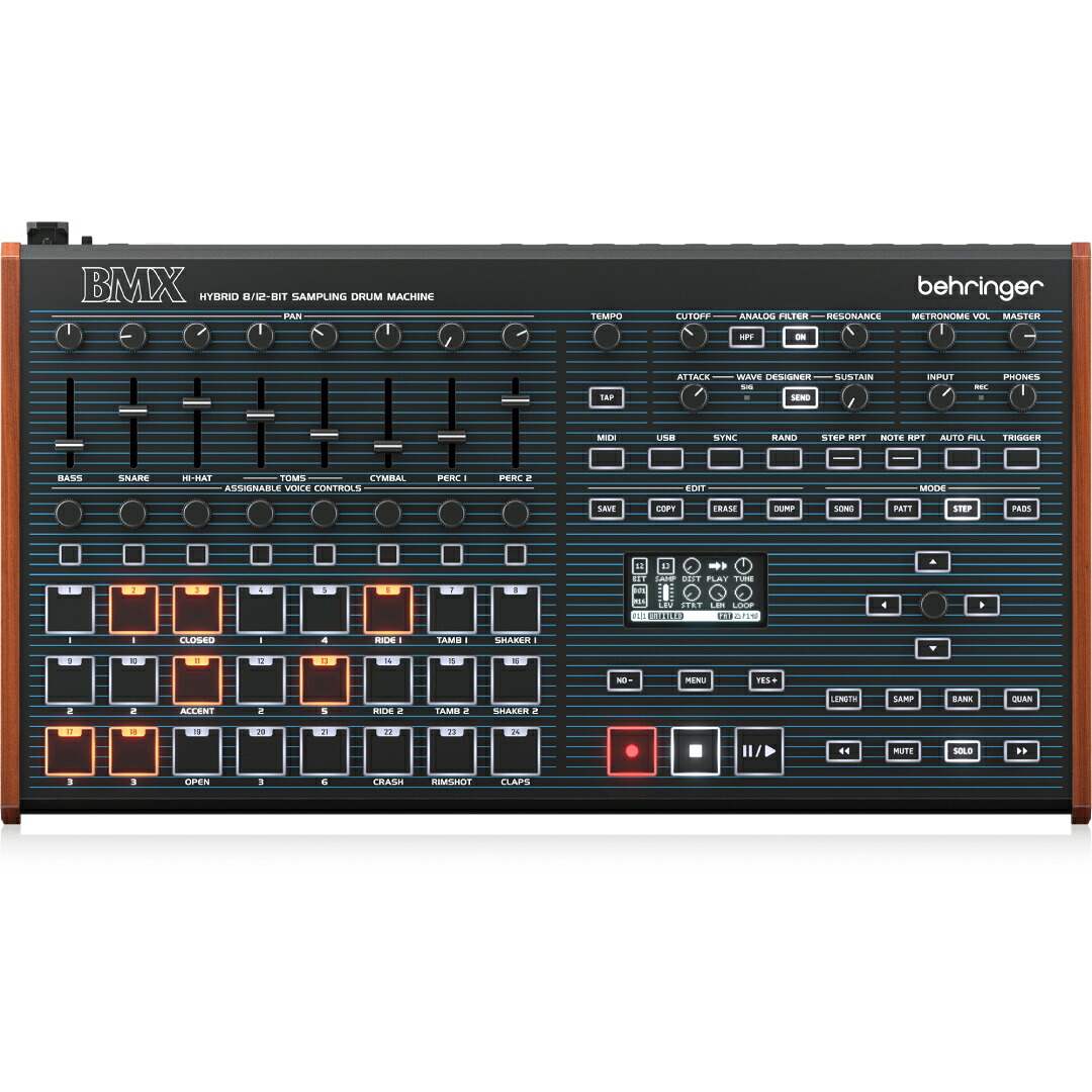 behringer / BMX 新品[ベリンガー][ビーエムエックス][ハイブリッド・サンプリング・ドラムマシン][サンプラー,シンセサイザー,ドラムマシン]｜ギタープラネット