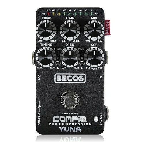 BECOS CompIQ YUNA Pro Compressor with DITOS 新品[ベコス][コンプアイキュー][コンプレッサー][Effector,エフェクター]｜ギタープラネット