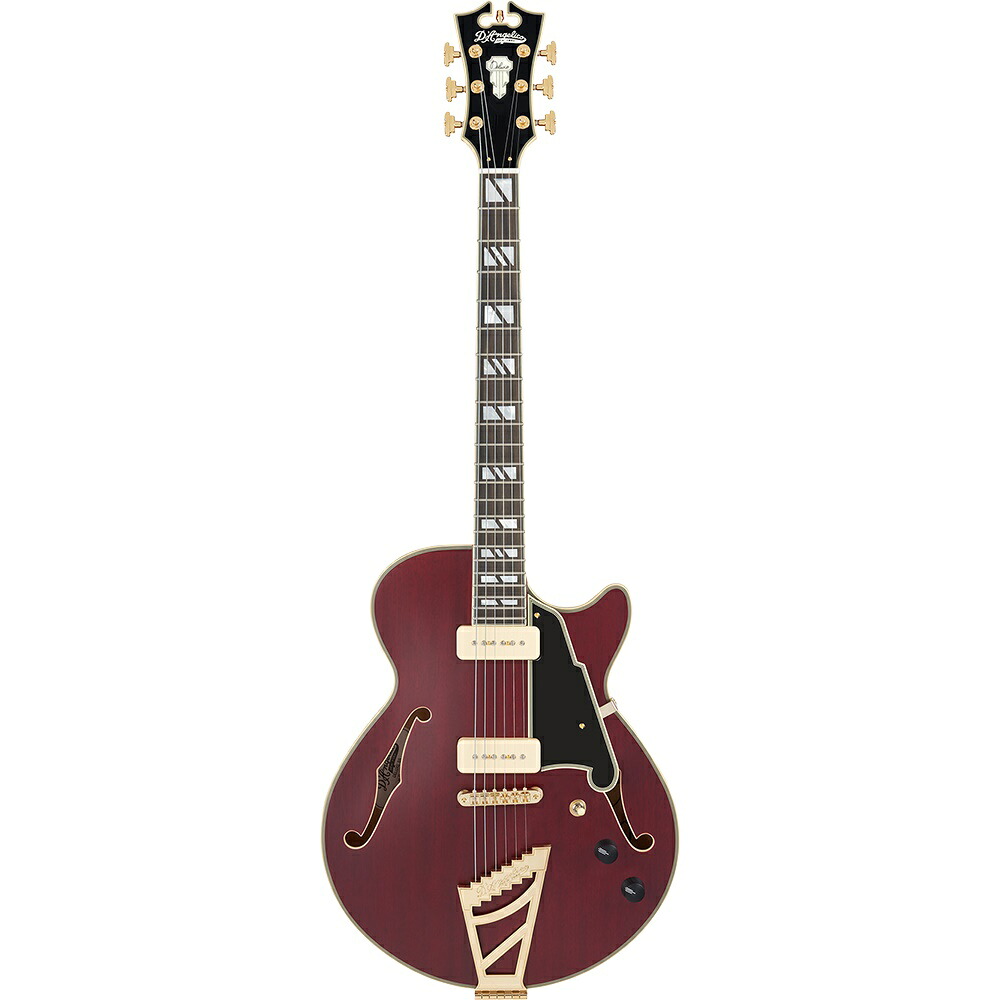 D'Angelico Deluxe SS P-90 -Satin Trans Wine- 新品[D Angelico,ディアンジェリコ][デラックスSS][Hollow Body,ホロウボディ][Red,レッド,赤][Electric Guitar,エレキギター]｜ギタープラネット