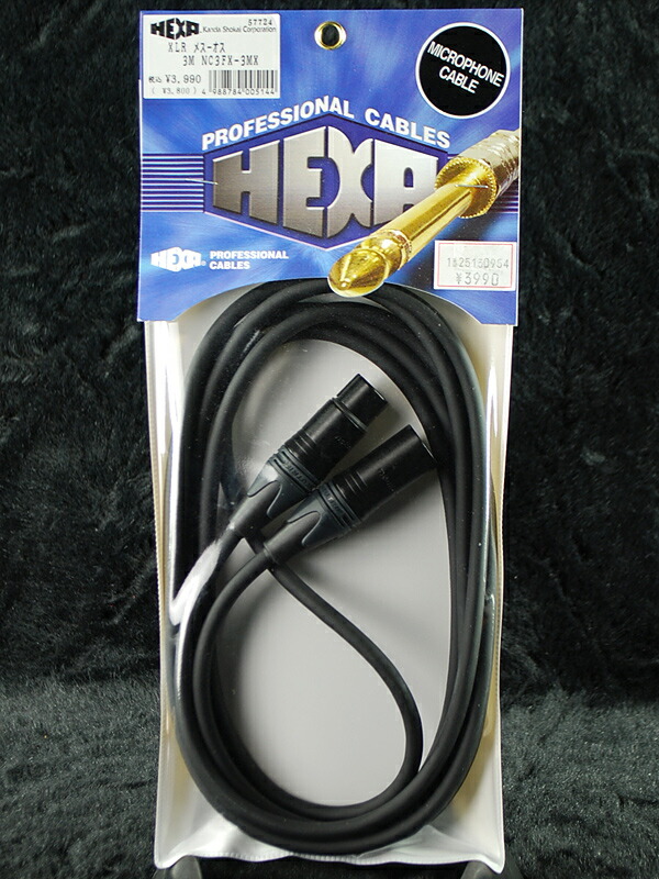 【楽天市場】HEXA 3m マイクケーブル NC3FX3MX メスオス[ヘクサ][Microphone Cable][XLR,Cannon