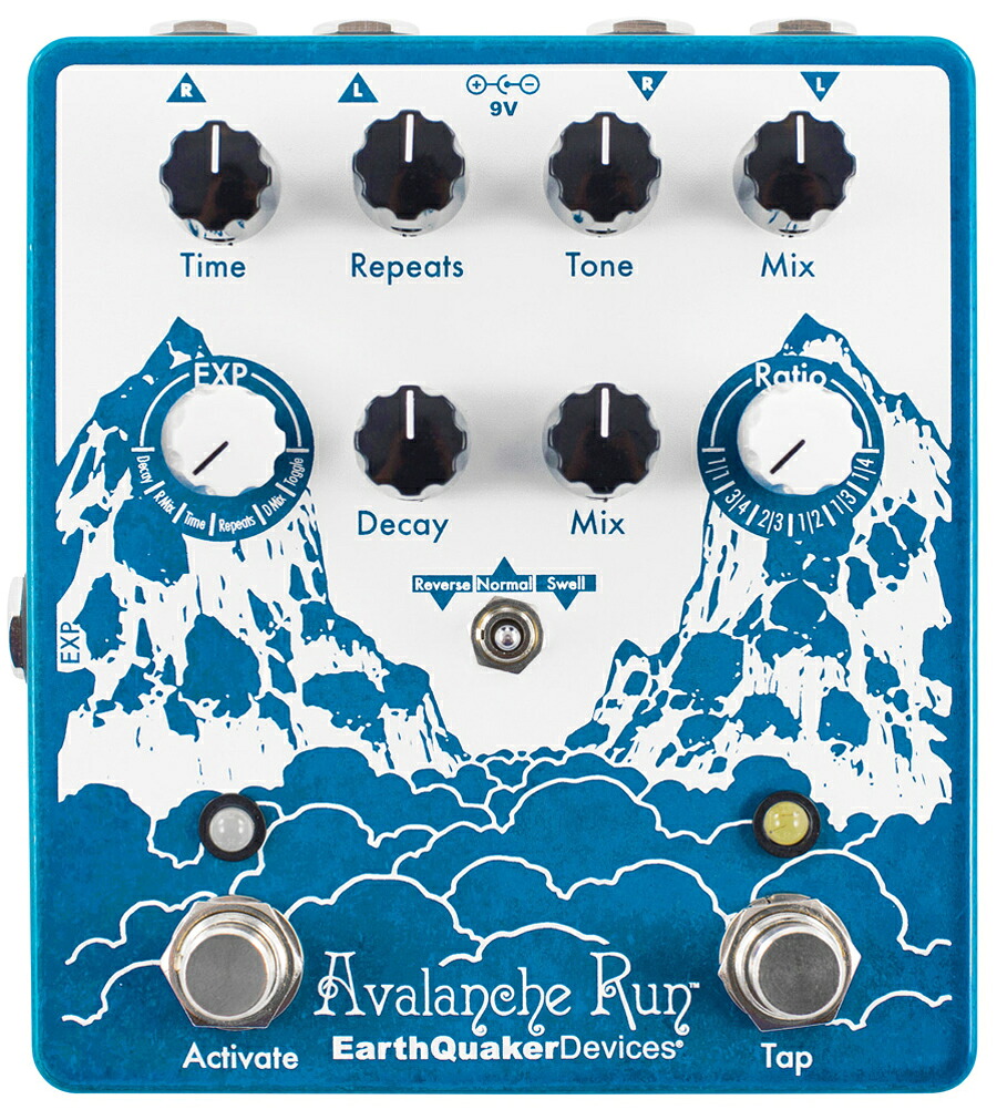 Earth Quaker Devices Avalanche Run 新品 ステレオリバーブ＆ディレイ [アースクエイカーデバイセス][アバランチラン][Reverb,Delay][Effector,エフェクター]｜ギタープラネット
