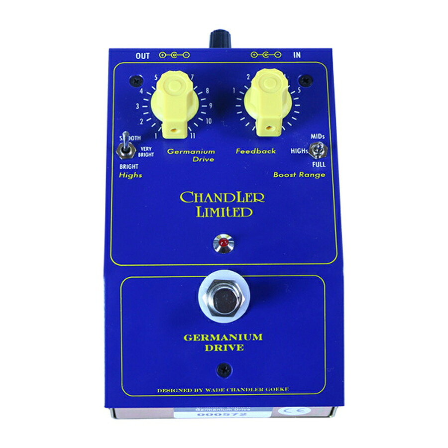 【受注生産】Chandler Limited Germanium Drive 新品 オーバードライブ[チャンドラーリミテッド][ゲルマニウムドライブ][Overdrive][Effector,エフェクター]｜ギタープラネット