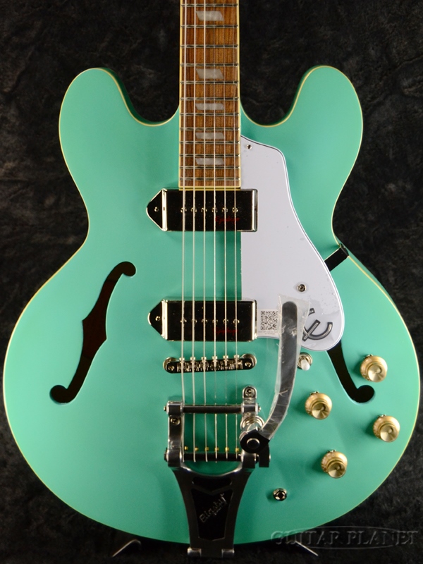 epiphone casino turquoise bigsby