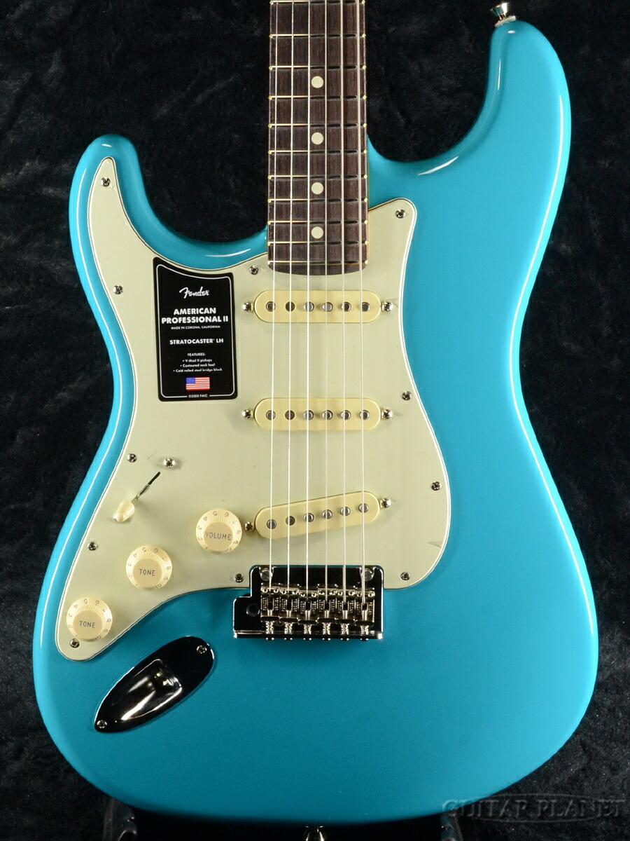 Professional Ii Fender Left Hand Stratocaster Ii Miami エレキギター Rosewood Professional 新品 フェンダー アメリカンプロフェッショナル アメプロ レフトハンド レフティ 左利き ブルー 青 ストラトキャスター Guitar ギター ギタープラネット Blue