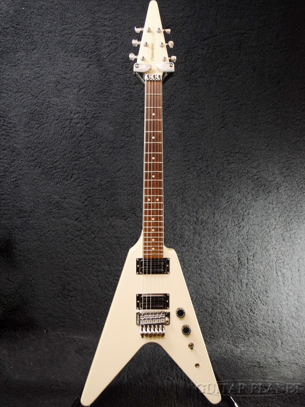 Fernandes 1980年代製 フェルナンデス 白 ホワイト Flying Guitar エレキギター Bsv 70 V フライングvタイプ Electric Iiwi ビンテージ Used エレキギター Kamaka 中古 ギタープラネット White