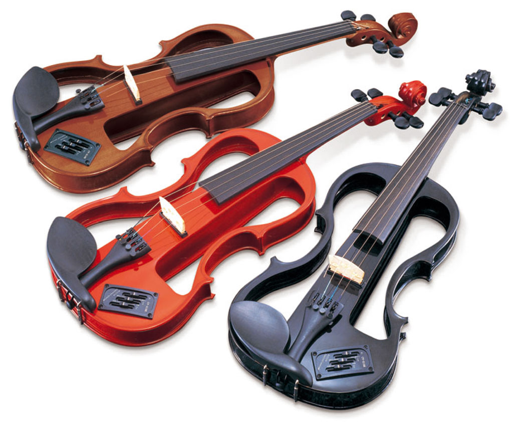【弓/松脂/ケース付】Carlo giordano EV-202 新品 エレクトリックバイオリン[カルロ・ジョルダーノ][Natural Brown,Red,Black][Electric Violin,エレキバイオリン]｜ギタープラネット
