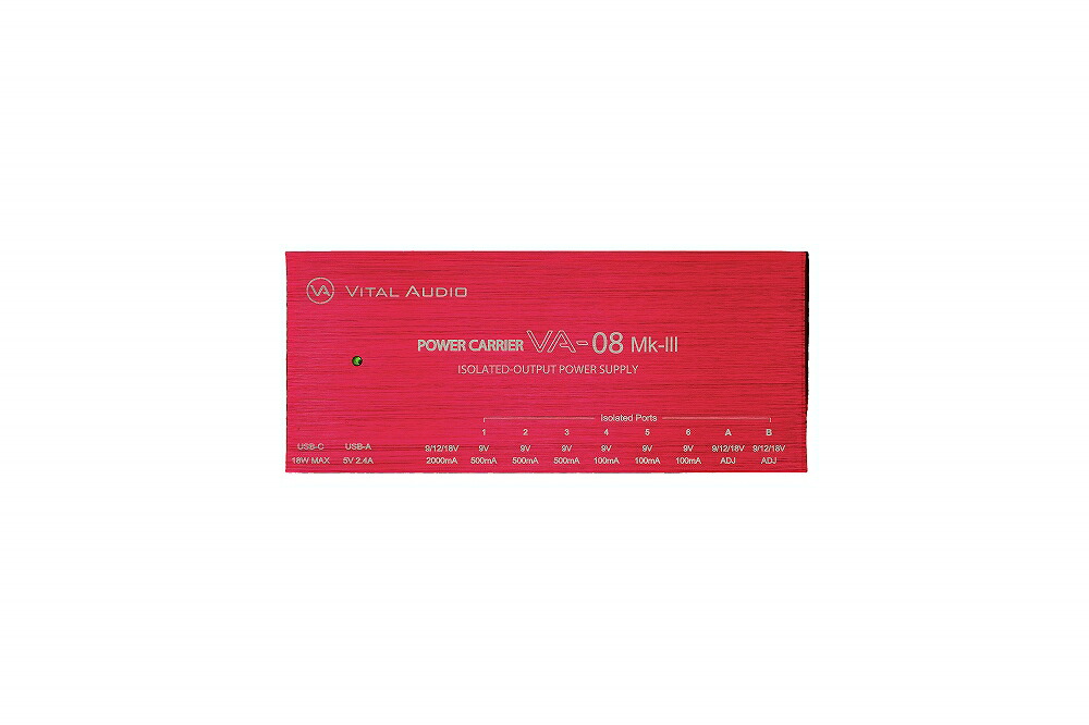 Vital Audio / POWER CARRIER VA-08 Mk-III 新品 パワーサプライ[バイタルオーディオ][パワーキャリー][Power Supply][USB TypeA,C][エフェクター,Effector]｜ギタープラネット