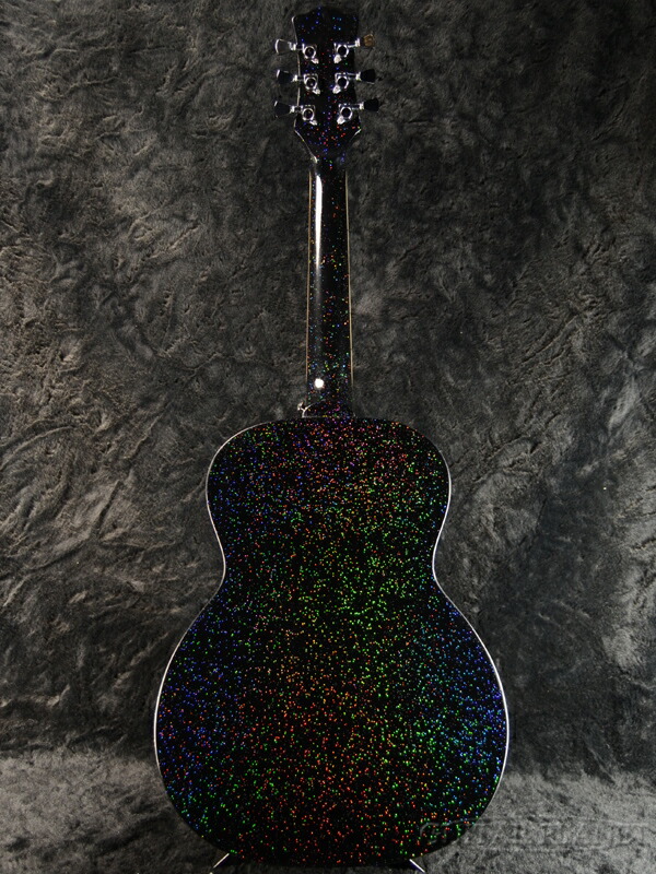 luna guitars aurora borealis 3/4 guitar black pearl新货[月神吉他
