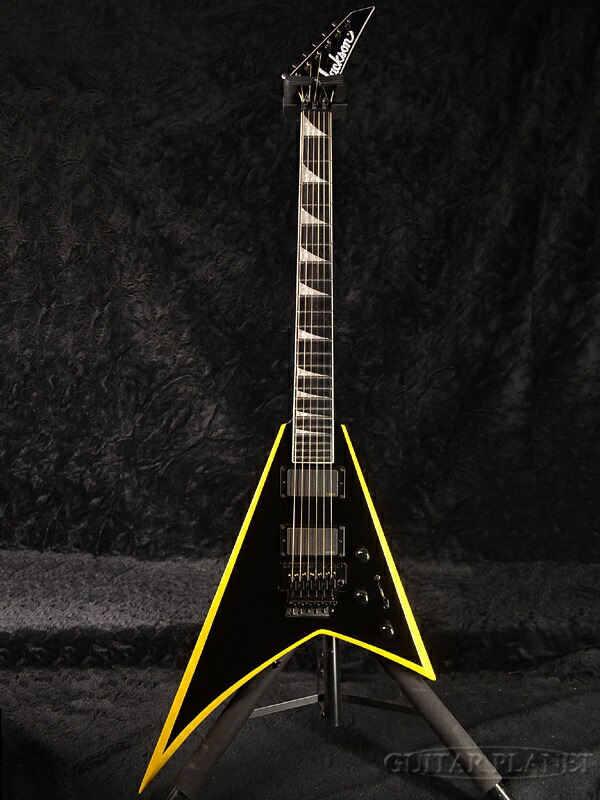 Guitar Planet Jackson Rrxmg Black With Yellow Bevels New Jackson