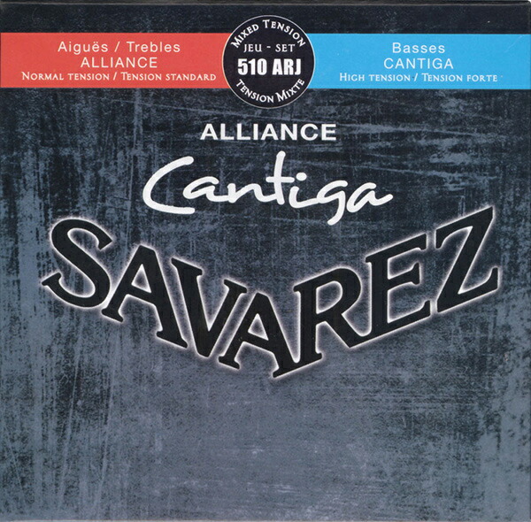 【12個セット】SAVAREZ 510ARJ ALLIANCE Cantiga ナイロン弦 Mix Tension[サバレス][アリアンス][カンティーガ][ミックステンション][クラシックギター弦,Classical Guitar,String]｜ギタープラネット