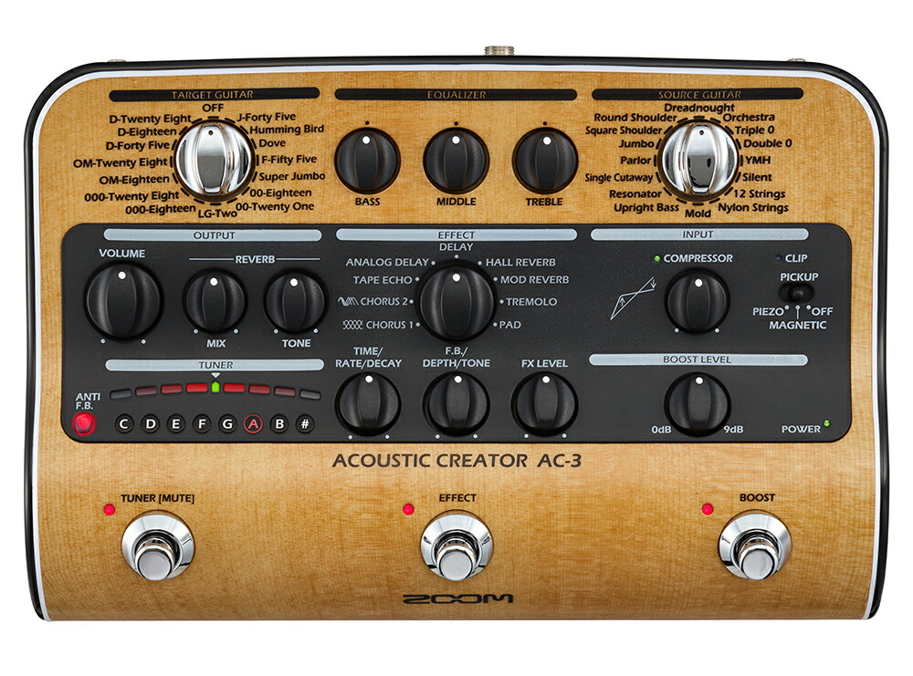楽天市場】ZOOM AC-2 Acoustic Creator 新品 アコギ用プリアンプ