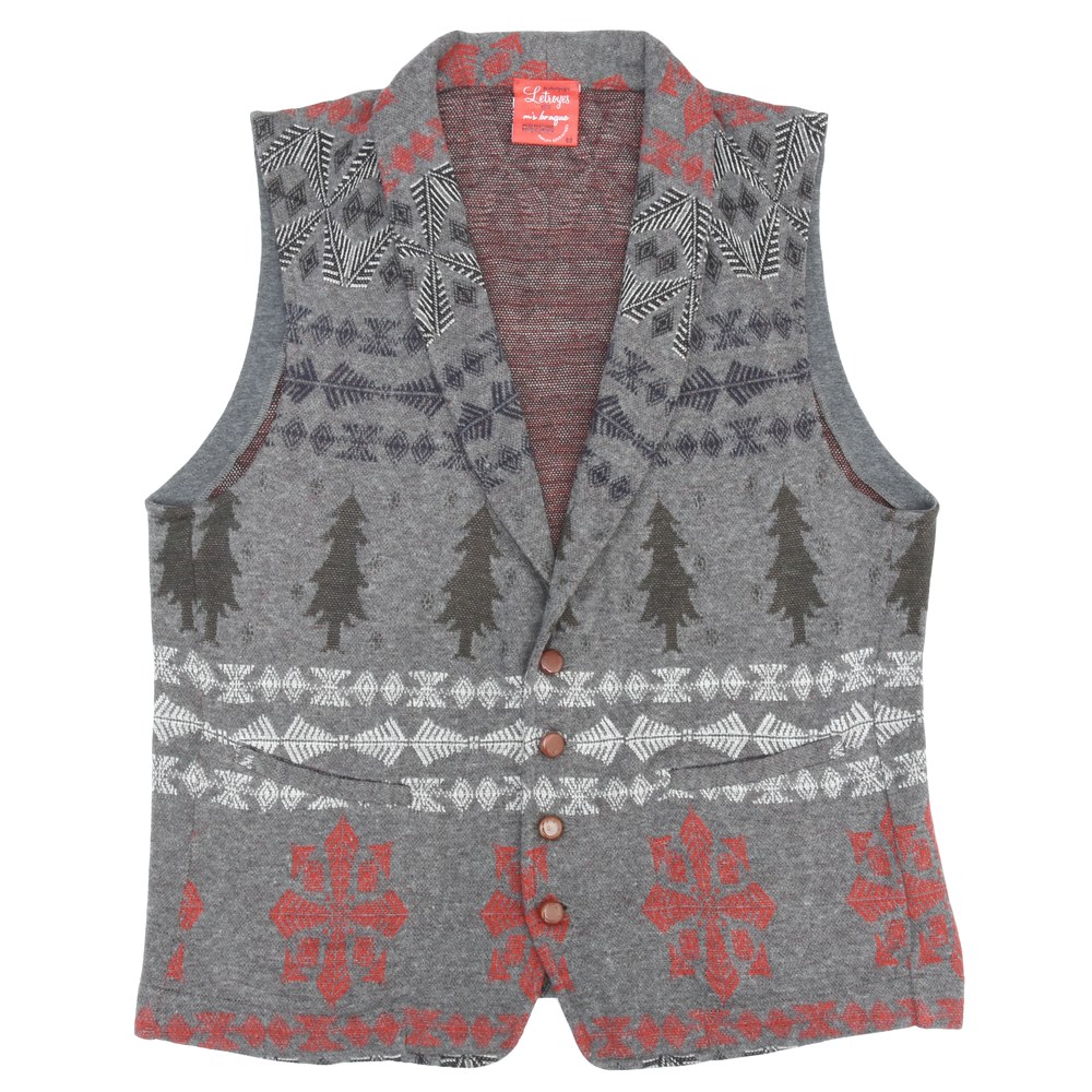 【SALE52%OFF】Letroyes（ルトロワ）m's braque（エムズブラック）別注ノルディックニットジレ 75008 16032007005｜guji outlet