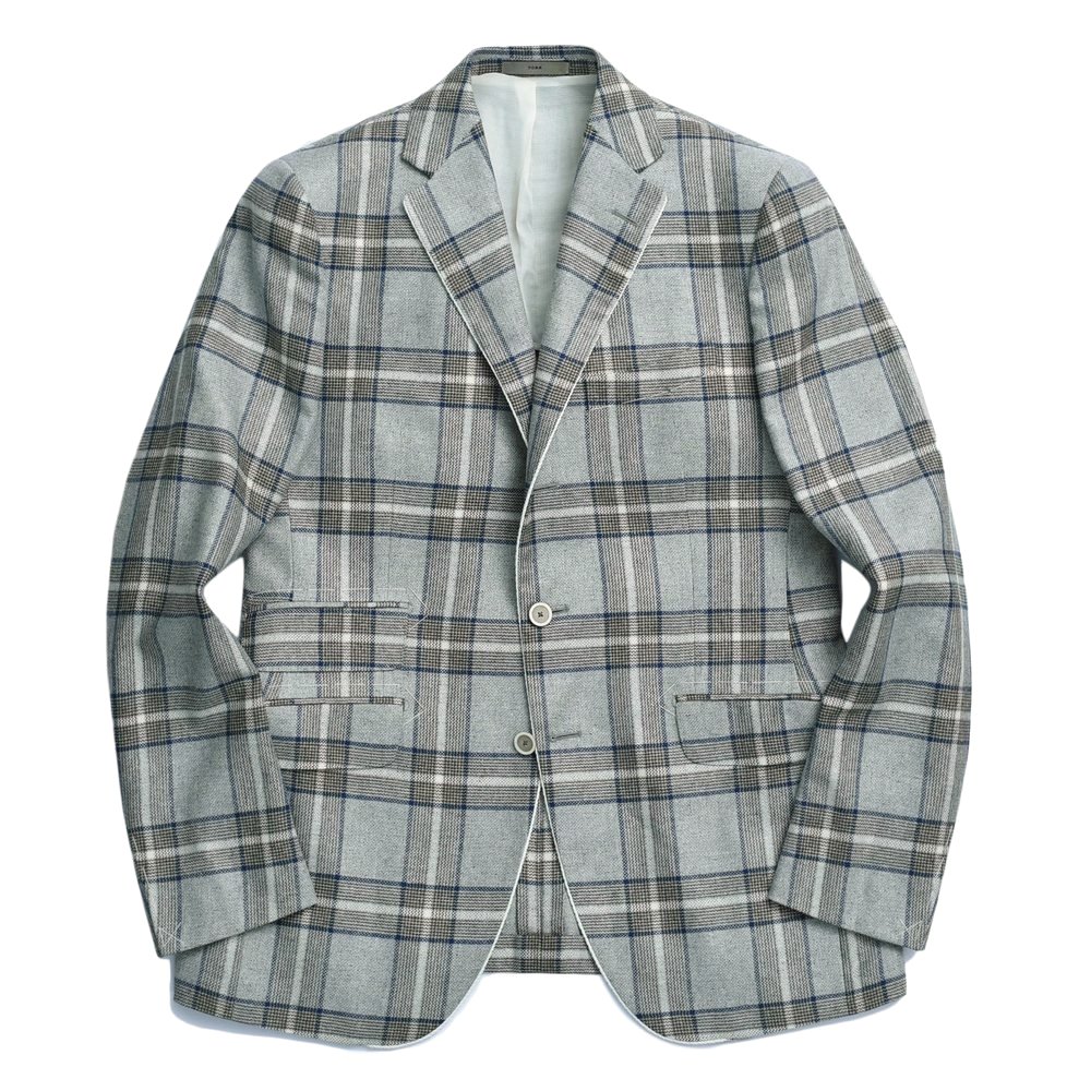 【SALE52%OFF】BOGLIOLI（ボリオリ）YORKヨーク シルクホップサックタータンチェック3Bパイピングジャケット54711 17041005052