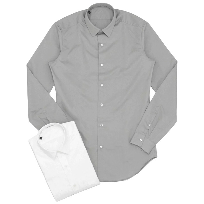 【SALE52%OFF】VANGHER（ヴァンガー）コットンツイルソリッドレギュラーカラーシャツ VAE-V1-5R/W070/000 11062201025｜guji outlet