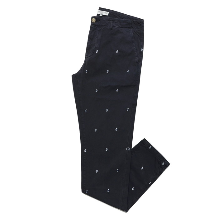 【40%OFF】CUISSE DE GRENOUILLE（キュイス ドゥ グルヌイユ）ガーメントダイコットンペイズリーテーパードチノ CHINOBRODE-01 13061015025