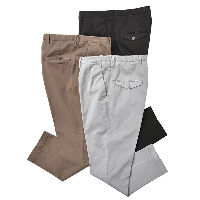 【SALE52%OFF】VIGANO（ヴィガーノ）ガーメントダイコットンストレッチツイル2プリーツキャロットテーパードクロップドパンツ QC/5739 13081001068