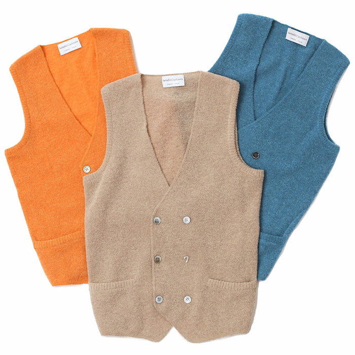 【40%OFF】Settefili Cashmere（セッテフィーリ カシミア） アルパカ ウール ナイロン スプーニャ ダブル ニットジレ 34071003068
