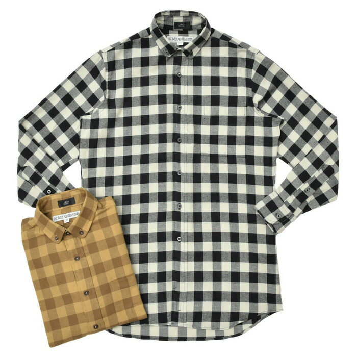 【40%OFF】INDIVIDUALIZED SHIRTS（インディヴィジュアライズド シャツ） guji別注CLASSIC FIT コットンネルブロックチェックオーバーサイズドボタンダウンカラーシャツ T38ATP-L/K63TTP-L 11072004126