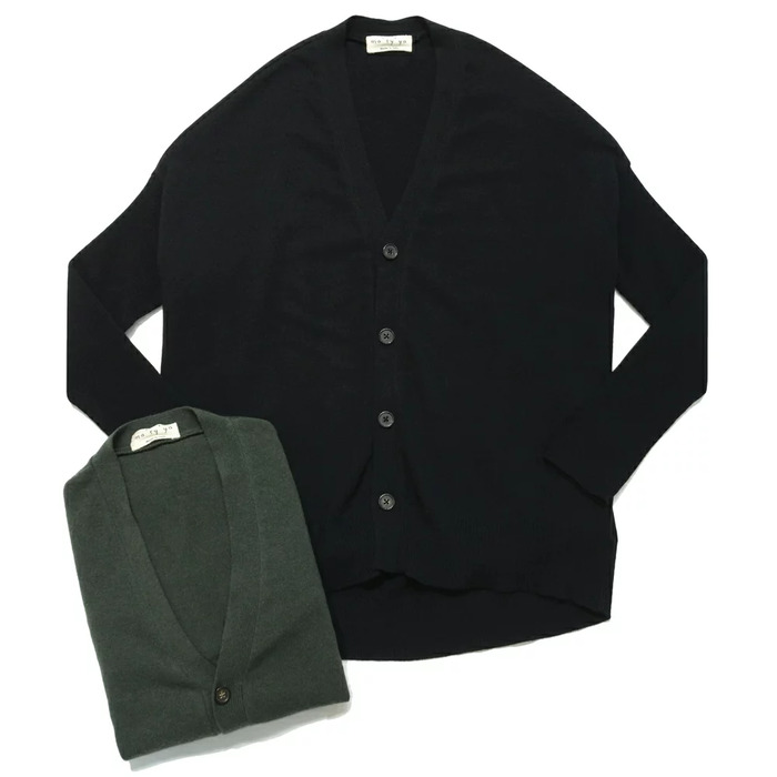 【SALE52%OFF】ma\u0027ry\u0027ya（聖処女マリア）ハイゲージウールカシミアドロップショルダールーズフィットニットカーディガン Y5K005 16062007025