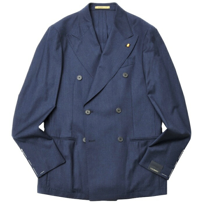 【40%OFF】LATORRE（ラトーレ） ストレッチウールピンストライプ6Bダブルジャケット BR9/U81193/21784 17012012052