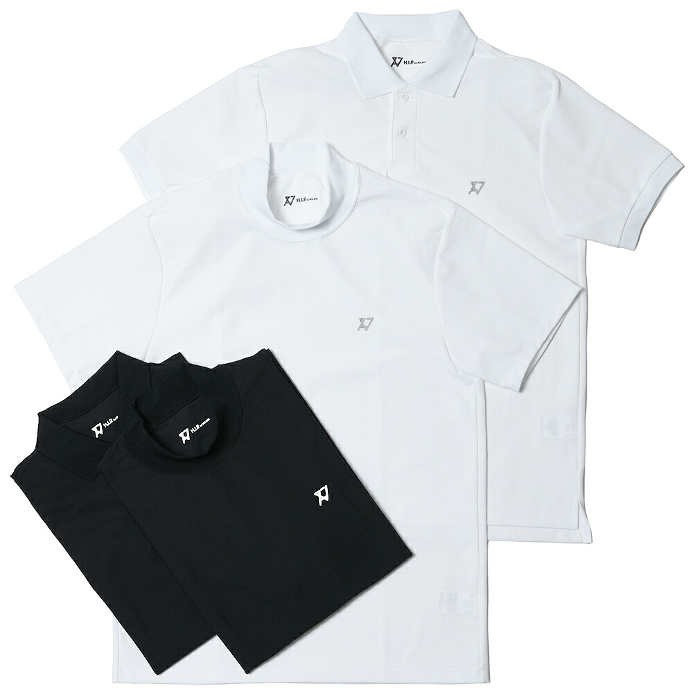 【40%OFF】H.I.P by SOLIDO（エイチアイピー バイ ソ先んじる）テックスブリッドハニカムジャージS/Sポロ＆モックネックカットソー 2-PACK T/0847 12121600043