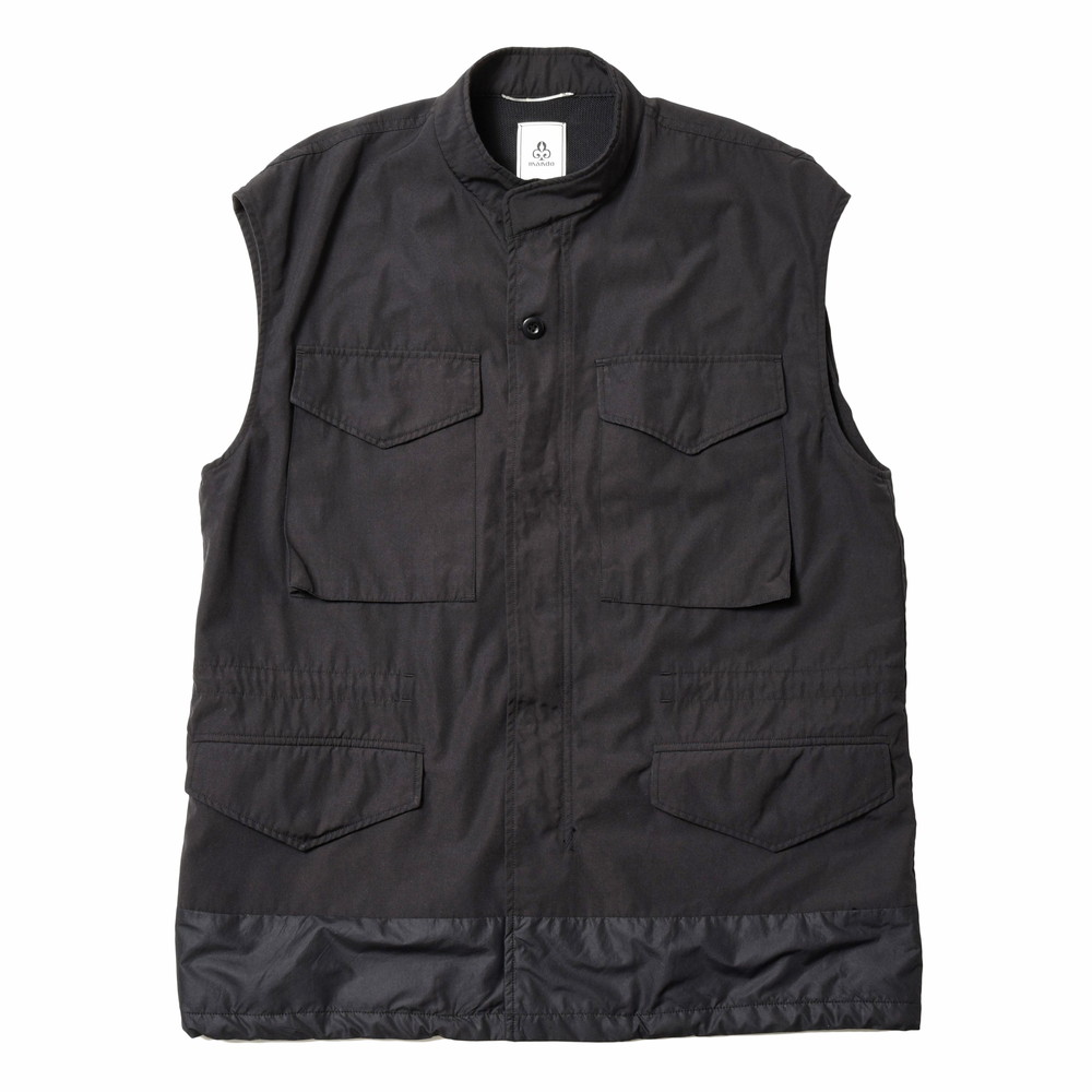 【SALE52%OFF】mando（マンド）ガーメントダイポリエステルコットンM-65ベスト 22194-001 14021401037｜guji outlet