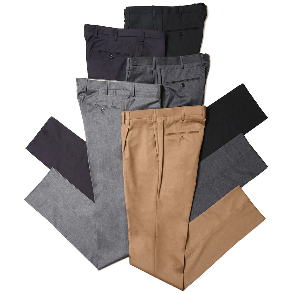 【40%OFF】INCOTEX（インコテックス） SLIM FIT SUPER100'sウールサージソリッド1プリーツテーパードパンツ 1T0031-1236T 13022203052