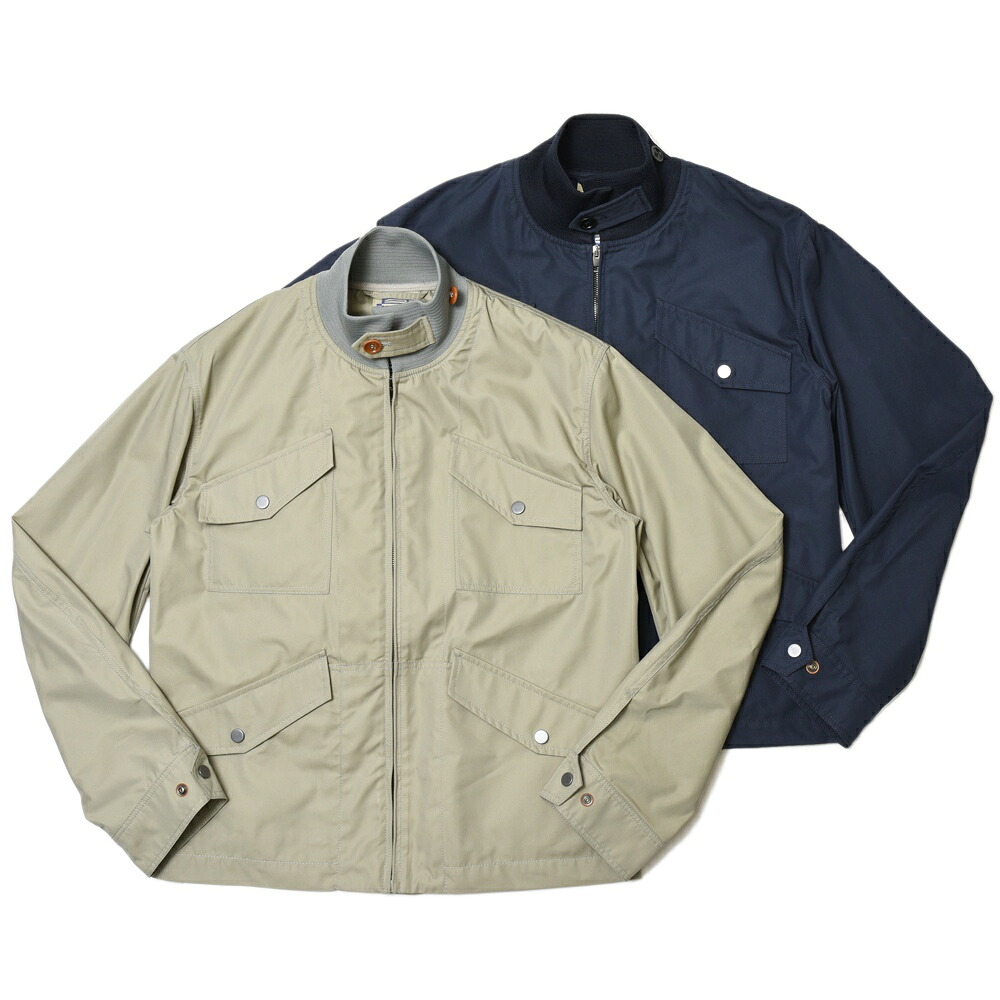 【40%OFF】limpermeabile（リンペルメアビレ）コットンナイロンギャバジンソリッドスタンドカラーブルゾン NEW MIKE/NEW GAB M 14031001027