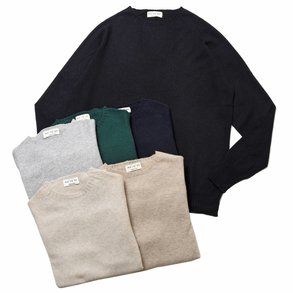 【SALE52%OFF】ma'ry'ya(マリア)ハイゲージカシミアクルーネックニット YHK020 16022400025|guji outlet